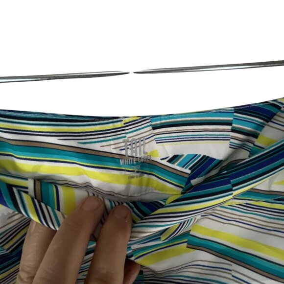 Tail White Label Women's Striped Skirt Multicolor Abstract Size14 Large Casual - Picture 6 of 9